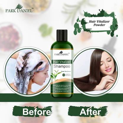 PARK DANIEL Hair Vitalizer Shampoo with Green Tea Extract Promotes Hair Growth Pack 1 100ML