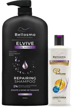 bellosmo PROFESSIONAL Elvive Volume Filler Thickening Shampoo & Conditioner (1000+200)ml