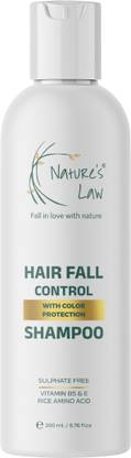 Nature's Law Sulphate Free Shampoo For Hair Fall Control with Color Protection