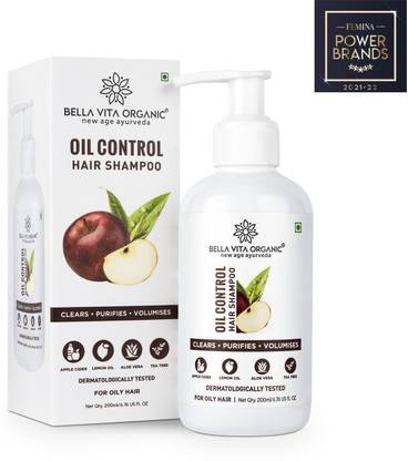 Bella vita organic Oil Control Shampoo for Oily Hair and Scalp, Anti Dandruff & Hair Fall Control