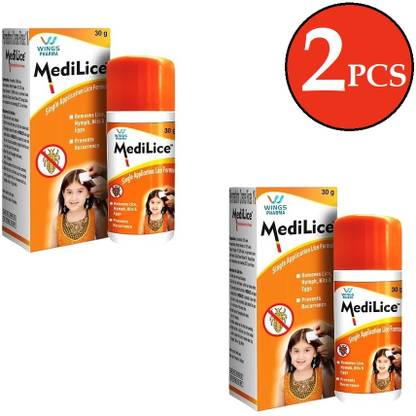 WINGS PHARMA Medilice Removes Lice Eggs Larvae in Kids Men & Women Prevents Recurrence (2) x