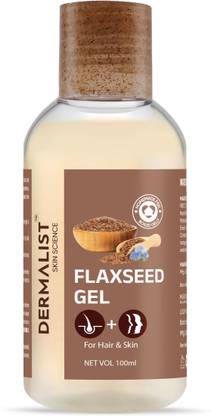 Dermalist Flaxseed Gel Hair & Skin Frizz-Control Smoothening Moisture Rich Soft Long Hair