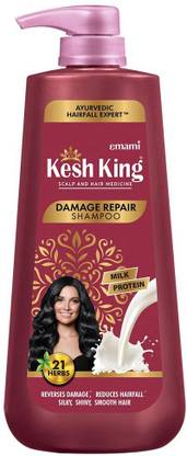 Kesh King Damage Repair Shampoo|Milk protein & 21 Ayurvedic herbs|Nourishes & repairs hair