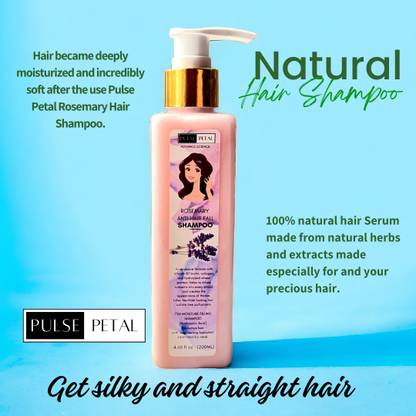 PULSE PETAL Rosemary Anti-Dandruff and Hair Fall, Damage Repair, Moisturization EDTA Shampoo