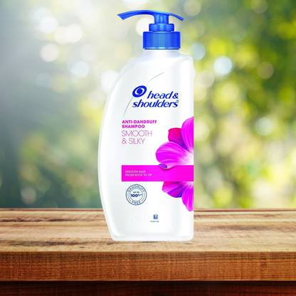 Head and Shoulders Smooth silky pink shampoo.