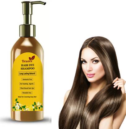 Dewora Hair dye shampoo for Women & Men All Hair Types| Long-Lasting Color - 1 Bottle , Multicolor