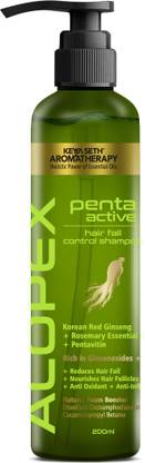 KEYA SETH AROMATHERAPY Alopex Penta Active Hair Fall Control Shampoo with Biotin & Pro-Vitamin B5- Induces New Hair Growth & Reduces Hair Loss, For Men & Women