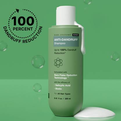 BARE ANATOMY Anti-Dandruff Shampoo - Upto 100% Dandruff Reduction with Salicylic Acid, Biotin