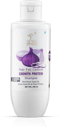 Global Amazon Secrets Red Onion Shampoo with Black Seed Oil & Plant Keratin For Hair Fall Control