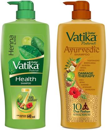 DABUR VATIKA Health Shampoo With 7 natural ingredients | For Smooth, Shiny & Nourished Hair