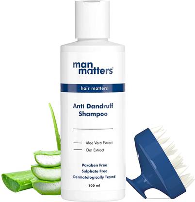 Man Matters Anti Dandruff Kit for Men | Anti Dandruff Shampoo 100ml | Head Scalp Massager