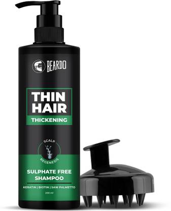 BEARDO Scalp Massager & Thin Hair Thickening Shampoo 200ml (Combo) Strong & Thick Hair