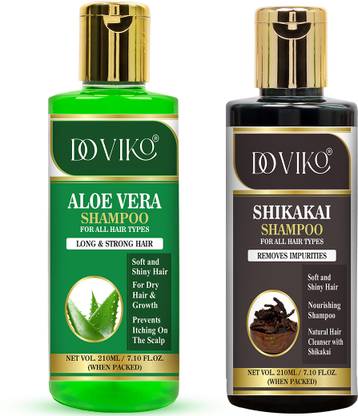 Doviko Natural Aloe Vera & Shikakai Shampoo - Pack of 2