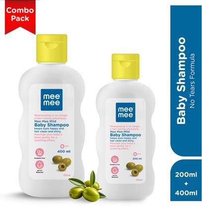 MeeMee Baby Shampoo Olive Extracts, Dermatologist Tested, Hypoallergenic, Tear Free
