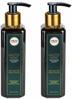 MISTI HERBAL REMEDIES Master Herbs Anti Hairfall Shampoo Nourishes Scalp, Dandruff Control Combo Of 2