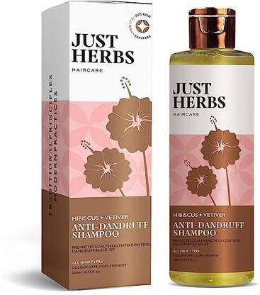 Just Herbs Hibiscus+Vetiver Anti Dandruff Promotes Scalp Health Shampoo For Women