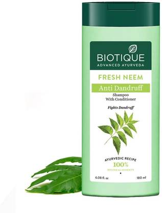 BIOTIQUE Fresh Neem Anti Dandruff Shampoo & Conditioner | Controls Dandruff & Dryness