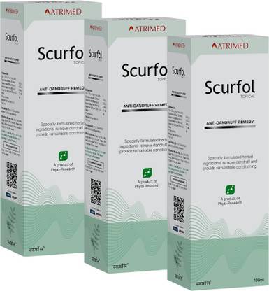 Atrimed Scurfol Anti-Dandruff Topical Pack of 3