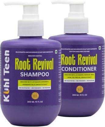 Kühl Teen Root Revival Shampoo + Conditioner combo with amla, bhringraj and jatamansi