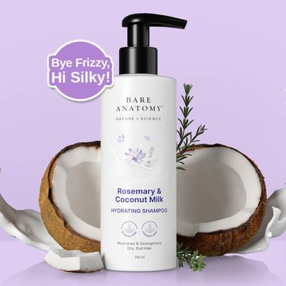 BARE ANATOMY Hydrating Shampoo with Rosemary & Coconut Milk for Smooth & Silky Hair