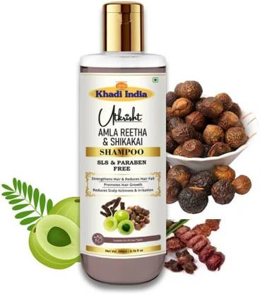 Utkrisht Khadi Amla Reetha & Shikakai Hair Shampoo for Hair Growth | Sulfate-Free