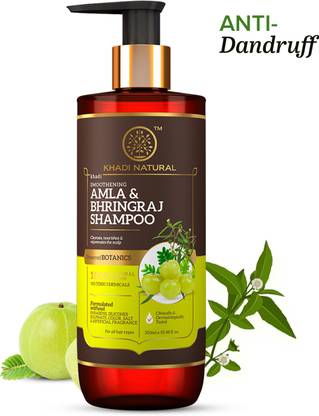 KHADI NATURAL Amla & Bhringraj Hair Shampoo - POWERED BOTANICS | Anti-Dandruff