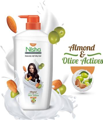 Nisha Smooth Naturally Soft Silky Hair Shampoo, 650 ML White