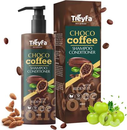 TREYFA Choco Caffe shampoo conditioner with Vit E and Redensyl