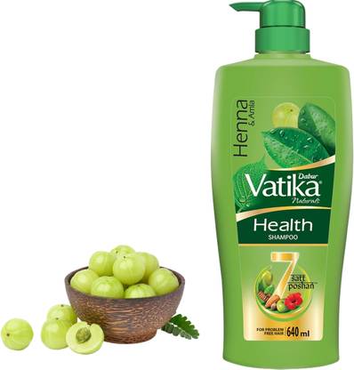 DABUR VATIKA Vatika Health Shampoo, Heena & Amla Pack of 2