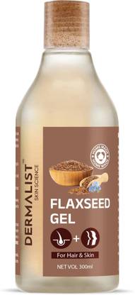 Dermalist Flaxseed Gel Hair & Skin Frizz-Control Smoothening Moisture Rich Soft Long Hair