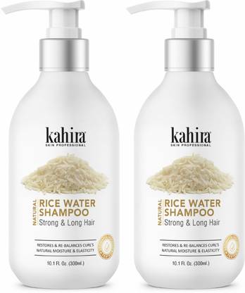 Kahira राइस वॉटर शैम्पू मजबूत और लंबे बाल रेस्टोर्स और री-बैलेंस कर्ल की नैचुरल मॉइस्चर और इलास्टिसिटी पैराबेन्स, सल्फेट और सिलिकॉन से मुक्त