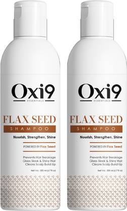 Oxi9 Flax Seed Shampoo | Pack of 2 | For Sleek & Shiny Hair |