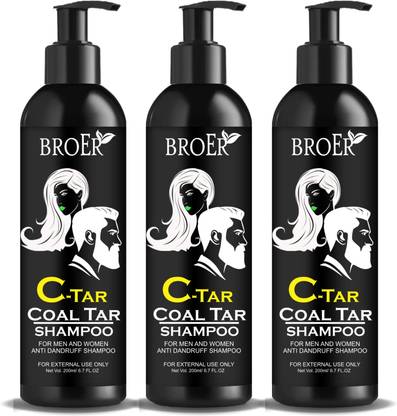 BROER C TAR Coal Tar Anti dandruff Shampoo | With salicylic acid 2% w/w scalp shampoo