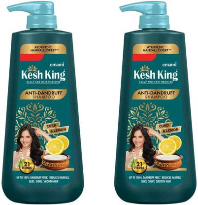 Kesh King Ayurvedic Anti-Dandruff Shampoo| Soothes itchy scalp | 21 herbs,curd & lemon