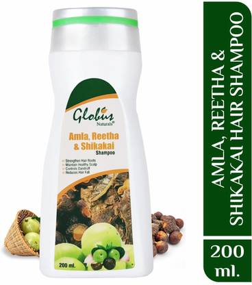 Globus Naturals Amla Reetha Shikakai Shampoo - 200 ml