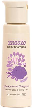 MAATE Baby Shampoo Green Gram & Fenugreek Extracts Soft & Shiny Baby Hair