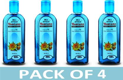 SBL ARNICA MONTANA HERBAL SHAMPOO WITH THUJA, JABORANDI & CALENDULA (PACK OF 4)800ML