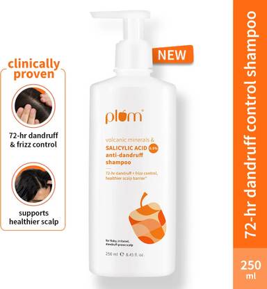 Plum Anti-Dandruff Shampoo with Volcanic Minerals & 0.5% Salicylic Acid