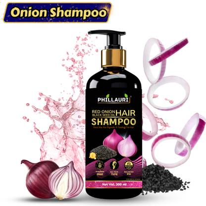 Phillauri Red Onion Black Seed Shampoo for Hair Growth and Fall Control