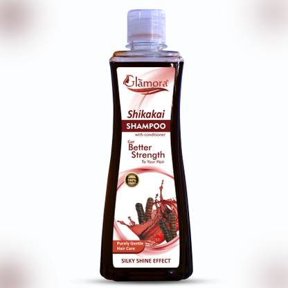 Glamora Advanced Formulated Shikakai Shampoo for Silky And Shiney Hair (400 ml)
