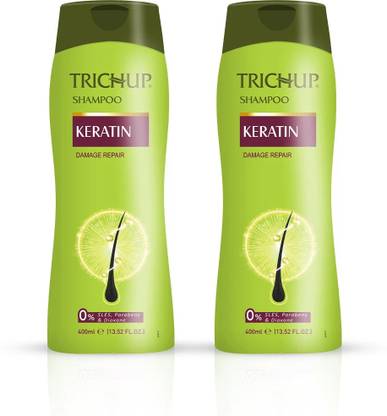 TRICHUP Keratin Shampoo For Damage Repair 400 ml (Pack of 2)