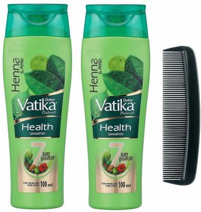 Dabur VATIKA Shampoo Everyday Hair Wash Smooth and Shiny Hair 100ml 2pc