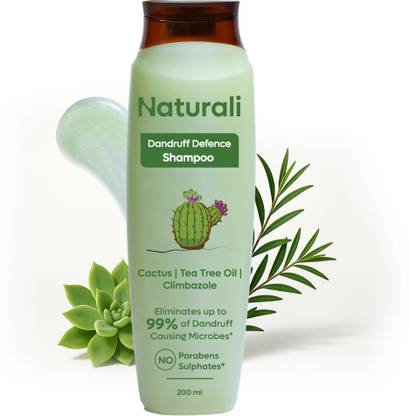 Naturali Shampoo For Dandruff | Tea Tree Oil | Sulphate & Paraben Free | For Oily Scalp