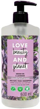 Love Beauty And Planet Argan Oil and Lavender Sulfate Free Smooth and Serene Shampoo