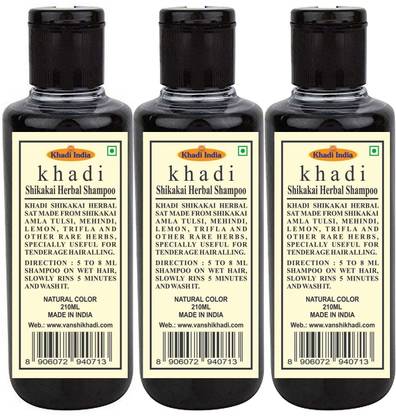 SWADESHI KHADI HERBAL Khadi Herbal Shikakai Shampoo/Hair Cleanser (Pack Of-2)