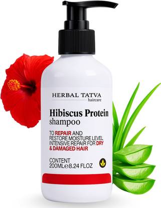 Herbal Tatva Hibiscus Protein Shampoo Damaged Hair Repair with Protein Blend