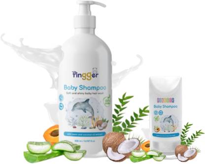 Pingger Baby shampoo Natural Soft and Shiny Baby Hair Wash Shampoo 520+30 ML