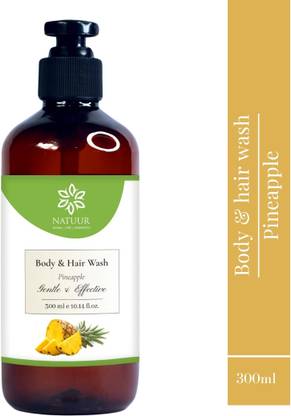 NATUUR Pineapple Scent Body & Hair Wash - Effective, Long-Lasting Tropical Fragrance