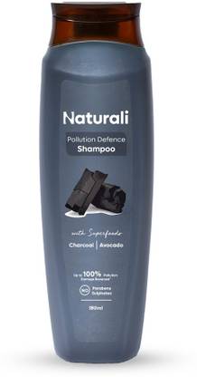 Naturali Pollution Defence Shampoo with Charcoal & Avocado | Paraben and Sulphate Free