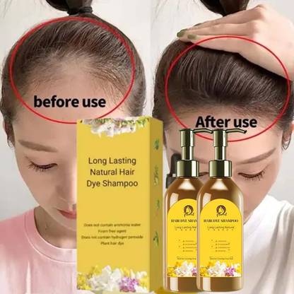 Gantavya Long lasting hair dye shampoo for Dandruff Shine Hair Hair Lotion